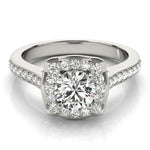 Premium Round Diamond Halo Engagement Ring