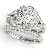 Round Diamond Halo Engagement Ring