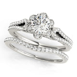 Brilliant Round Diamond Halo Engagement Ring