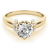 14K Yellow Gold Vintage Diamond Engagement Ring