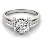 Vintage 0.5CT Round Diamond Engagement Ring