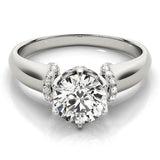Vintage 0.5CT Round Diamond Engagement Ring