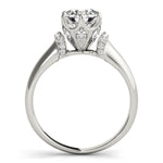 Vintage 0.5CT Round Diamond Engagement Ring