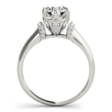 Vintage 0.5CT Round Diamond Engagement Ring