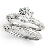 Vintage 1.0 CT Round Diamond Engagement Ring