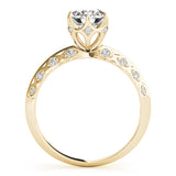 18K Yellow Gold 1 ct Diamond Vintage Engagement Ring