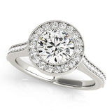 Round Diamond Halo Engagement Ring
