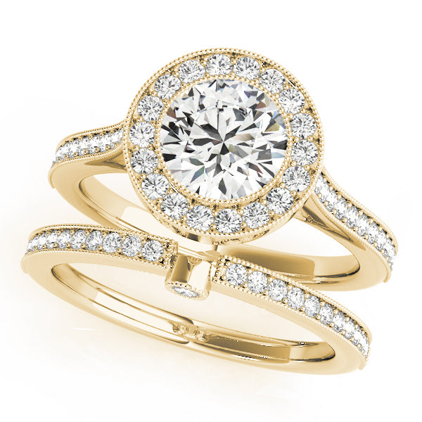 14K Yellow Gold Round Diamond Engagement Ring 1.33ctw