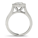Round Diamond Halo Engagement Ring