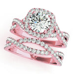 18K Rose Gold 1.5 ctw Round Diamond Engagement Ring