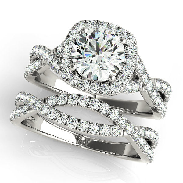 Round Diamond Halo Engagement Ring