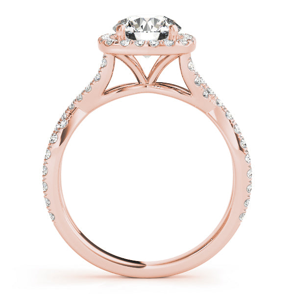 18K Rose Gold 1.5 ctw Round Diamond Engagement Ring