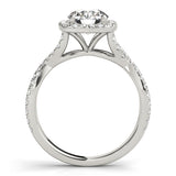 Round Diamond Halo Engagement Ring