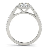 Round Diamond Halo Engagement Ring