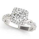 Round Diamond Halo Engagement Ring