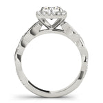 Round Diamond Halo Engagement Ring