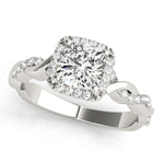 Diamond Halo Engagement Ring