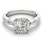 Diamond Halo Engagement Ring