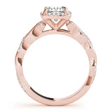 14K Rose Gold Cushion Diamond Engagement Ring 1.33ctw