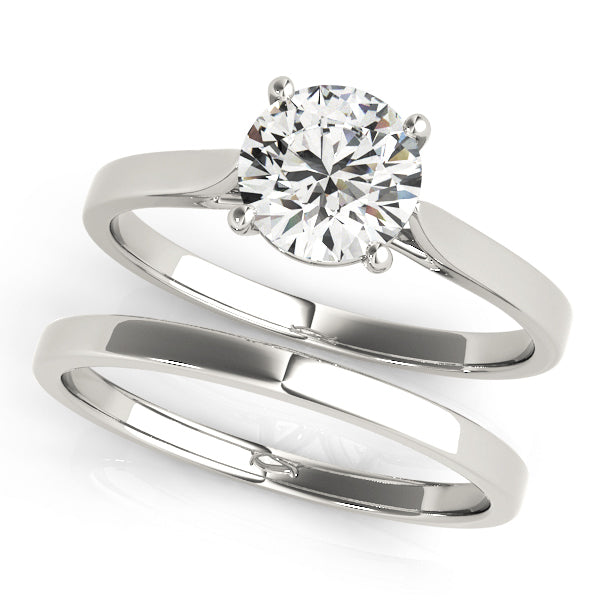 18K White Gold 1ct Diamond Solitaire Engagement Ring