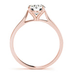 14K Rose Gold 1ct Round Diamond Solitaire Ring