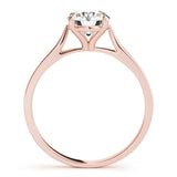 14K Rose Gold 1ct Round Diamond Solitaire Ring