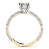 18K Yellow Gold 1 ct Diamond Pave Engagement Ring