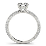 Round Diamond Pave Engagement Ring