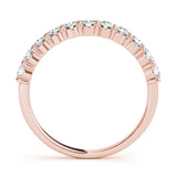 14K Rose Gold 0.11ctw Diamond Wedding Band