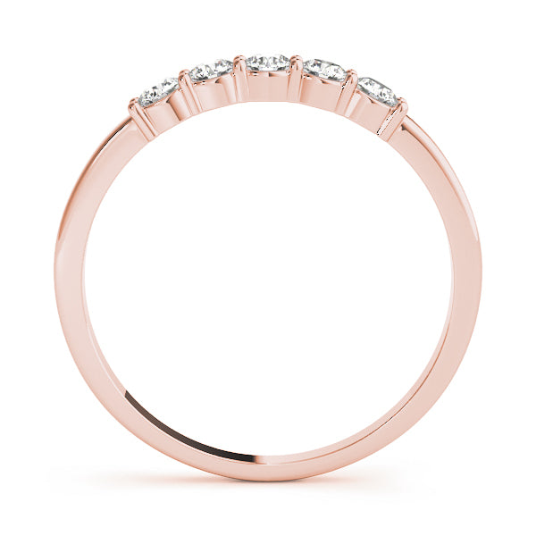 18K Rose Gold Diamond Wedding Ring