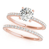 14K Rose Gold 1.25 ctw Round Diamond Engagement Ring