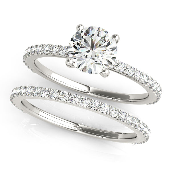 14K Gold Round Diamond Engagement Ring