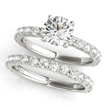 Round Diamond Single Row Engagement Ring