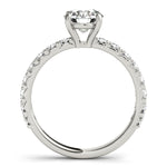 Round Diamond Single Row Engagement Ring