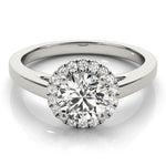 Round Diamond Halo Engagement Ring