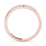 14K Rose Gold 0.11 ctw Diamond Wedding Band