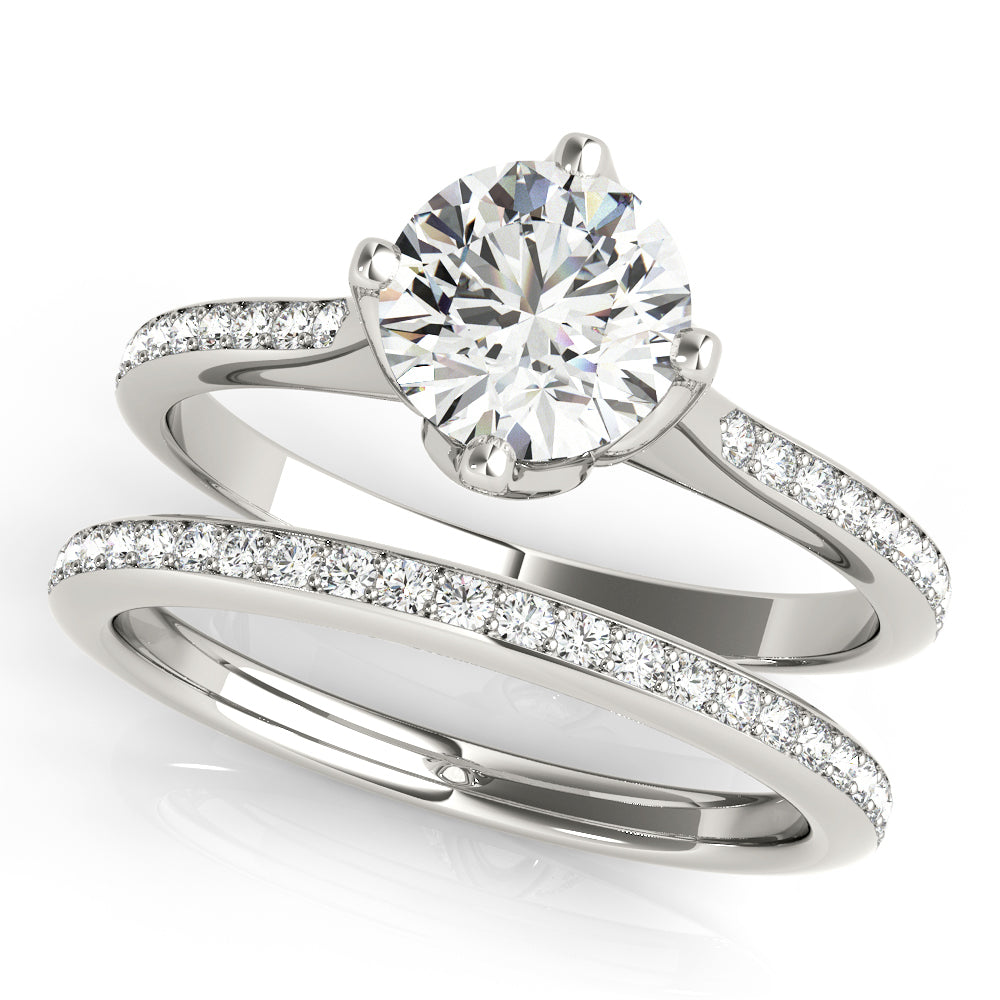 1 CT Round Diamond Engagement Ring