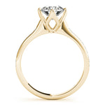 14K Yellow Gold Round Diamond Engagement Ring