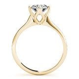 14K Yellow Gold Round Diamond Engagement Ring
