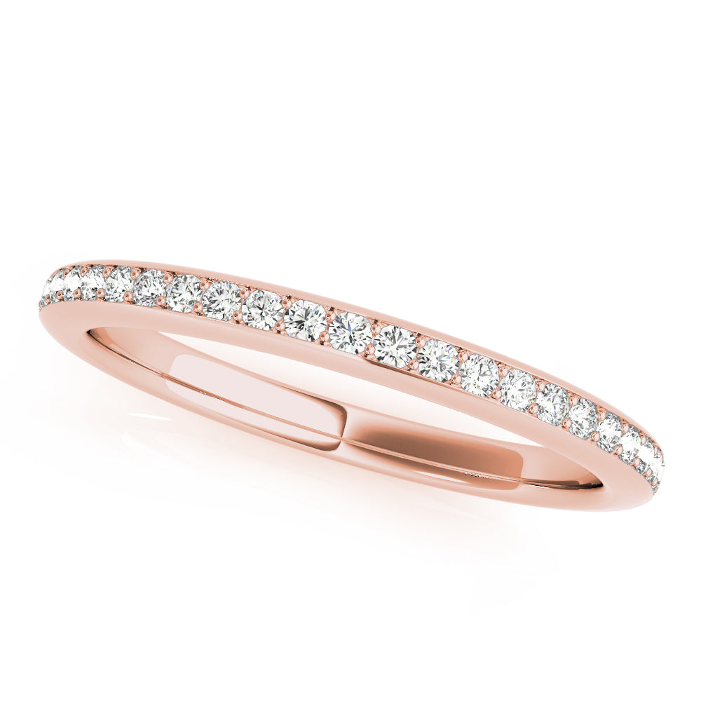 Rose Gold 1/6 CT Diamond Wedding Band