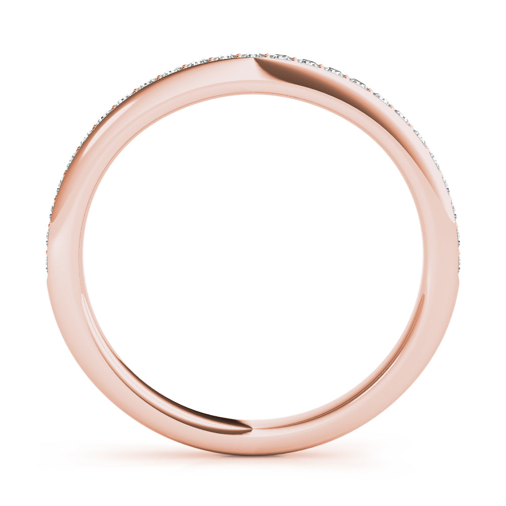 Rose Gold 1/6 CT Diamond Wedding Band