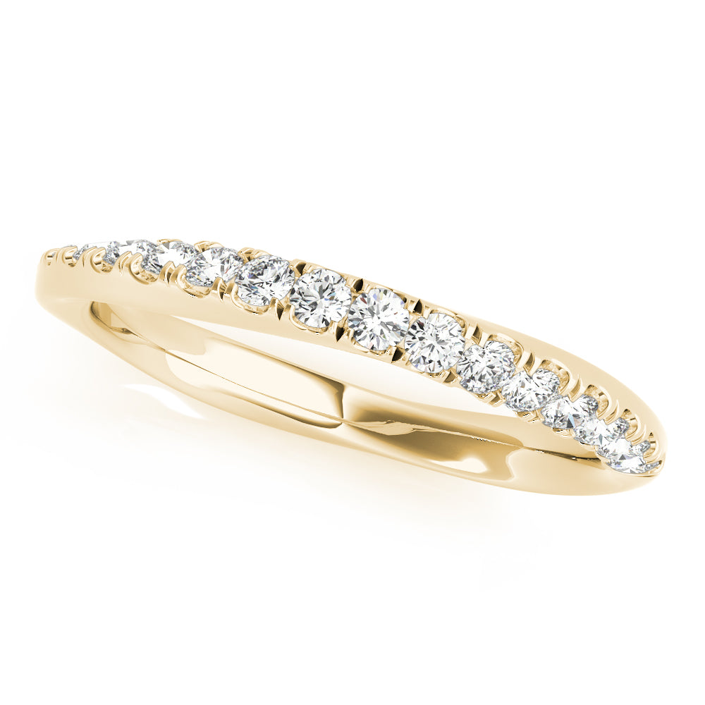 14K Yellow Gold 0.21 CT Diamond Wedding Band