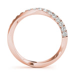 14K Rose Gold 0.21ctw Diamond Wedding Band