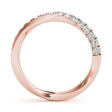 14K Rose Gold 0.21ctw Diamond Wedding Band