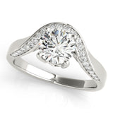 0.5 CT Round Diamond Single Row Ring