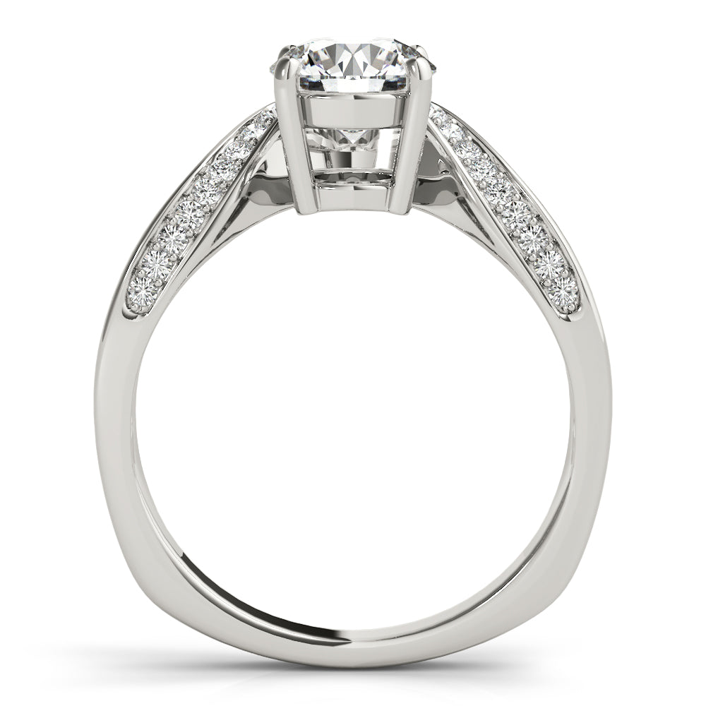 0.5 CT Round Diamond Single Row Ring