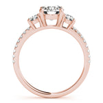 14K Rose Gold 1.24 ctw Diamond Three-Stone Ring