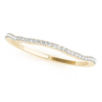 14K Yellow Gold 1/10 ctw Diamond Wedding Band