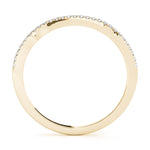 14K Yellow Gold 1/10 ctw Diamond Wedding Band