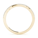 14K Yellow Gold 1/10 ctw Diamond Wedding Band